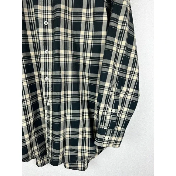 Ralph Lauren Blake Large Black & Beige Plaid Long Sleeve Button Up Shirt - Picture 4 of 6